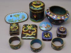 ALL THE FOLLOWING 7 LOTS OF CLOISONNE ARE FROM A SINGLE COLLECTOR OWNERSHIP CLOISONNE - a parcel