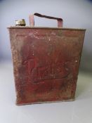 SPRATTS VINTAGE PETROL CAN WITH SCREW CAP