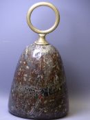 VICTORIAN SERPENTINE DOOR STOP with cast brass handle, 20cms H