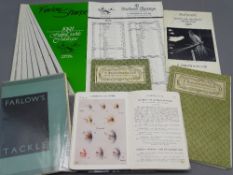 TROUT & SALMON FISHING INTEREST - C Farlow & Co Ltd product catalogues (six), 1913 and later dates