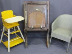 VINTAGE UTILITY/HOUSEHOLD FURNITURE, three items including a Shanks & Co Ltd mahogany cistern
