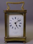BRASS ENCASED CARRIAGE CLOCK, non-striking with dial bearing the name 'Mackay & Chisholm,