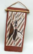 UNKNOWN ARNHEM LAND ABORIGINAL ARTIST, natural earth pigments on eucalyptus bark - cuttlefish, 21