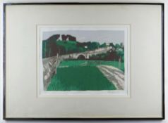 SARAH HOPKINS limited edition (7/30) screenprint - Llandeilo, signed and dated in pencil 1988, 29