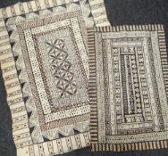 TWO FIJI TAPA CLOTHS 