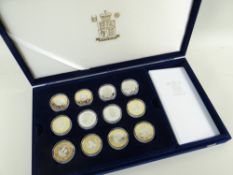 ROYAL MINT 2000 QUEEN MOTHER CENTENERY COLLECTION SILVER PROOF SET OF 12 COINS IN CASE OF ISSUE WITH
