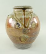 PHIL ROGERS (b.1951) studio pottery stoneware vase, 22cms high Conditon report: glaze dripped to one