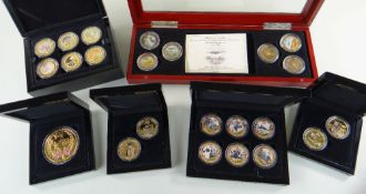BRADFORD EXCHANGE WWII GOLD PLATED COMMEMORATIVE PROOF COINS, comprising 'Battle of Britain',