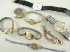 ASSORTED VINTAGE WRISTWATCHES, including a Superoma De Luxe gold plated calendar wristwatch, a