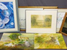 FURNISHING PRINTS, a parcel of oils ETC including - MICHAEL CARLO print, MICHAEL CARLSON oil on