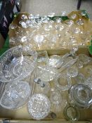 CUT & OTHER ORNAMENTAL & DRINKING GLASSWARE (within 2 boxes)