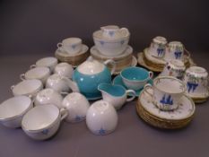 30 PLUS PIECE SHELLEY BONE CHINA TEASET, Susie Cooper part 'Tea for One' and a floral decorated