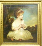 N.B. AMENDED DESCRIPTION & ESTIMATE - AFTER JOSHUA REYNOLDS unsigned oil on canvas -