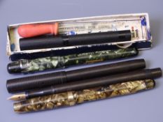 ONOTO - Vintage (1920s) Black Chased Hard Rubber De La Rue Onoto 