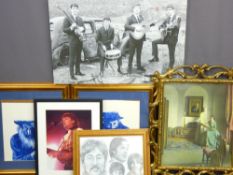 PARCEL OF PAINTINGS & PRINTS including Beatles ETC, various sizes