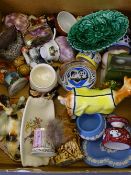 A PARCEL OF CHINA - quantity of small china animals and small containers ETC