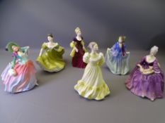 DOULTON/COALPORT LADY FIGURINES (6), Charlotte HN2421, Loretta HN2337, Coalport Ladies of Fashion