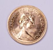 ELIZABETH II GOLD SOVEREIGN 1979, 8grms