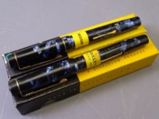 CROXLEY - Vintage (1947-49) Blue Marble 'The CROXLEY Pen' (A Dickinson Product) fountain pen