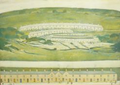 L S LOWRY print -'Hillside in Wales'