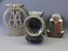 AUTOMOBILIA - an early white metal AA badge, No 1341 with added eagle to the top and bearing the