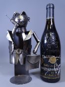 CHATEAUNEUF-de-PAPE 1998, UNOPENED BOTTLE OF WINE in a bottle holder