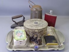 STAINLESS STEEL 6oz hip flask, metalware ETC