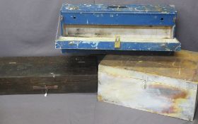 CARPENTER'S WOODEN TOOLBOXES (3)