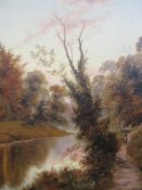 WILLIAM HERBERT oil on canvas - rural scene, signed, 44 x 34cms