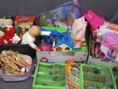 CHILDREN'S PLAY TOYS including Barbie type dolls, boxed Tigger, Paw Patrol, My Little Pony and