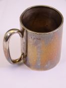 PLAIN FORM SILVER TANKARD, Birmingham 1920, indistinct makers mark, 5.6 troy ozs, 8.5cms H