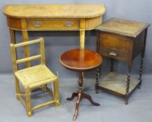 VINTAGE & REPRODUCTION OCCASIONAL FURNITURE, four items to include inlaid walnut single drawer