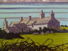 HUW GARETH JONES of Rhoscolyn Anglesey oil on canvas - 'Cottage near Church Bay 2', 'Bwthyn Ger