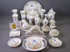 AYNSLEY COTTAGE GARDEN, MANTEL CLOCK, and approximately 25 other pieces