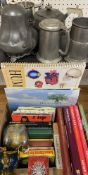 ECLECTIC PARCEL - books including Haynes manuals, vintage Welsh also items of pewter, a small