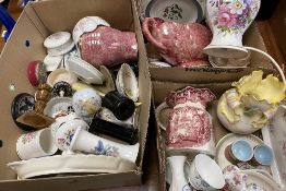 AYNSLEY TABLE LAMP, Royal Worcester and assorted other china and pottery (3 boxes)