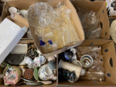 ROYAL DOULTON CHAMPAGNE FLUTES, a large quantity of other glassware, Japanese ginger jar, teaware