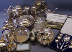 EPNS TEA SERVICE, flatware, servers, condiment sets, a large assortment