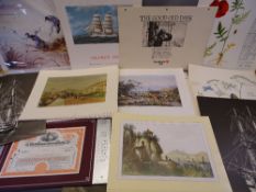 SCHERING AG BERLIN/BERG KAMEN OLD MARITIME THEMED CALENDARS, quantity of various unframed prints,