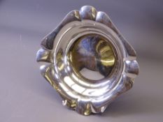 ART NOUVEAU FLOWER FORM SILVER BOWL, Sheffield 1909, maker Atkin Brothers, 20 x 20cms, 5.25cms H,