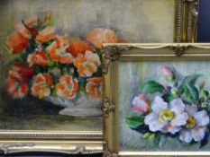 HEATHER CRAIGMILE two oils: 1. on canvas - still life flowers in a vase, signed and dated 1966, 29 x