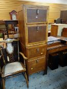 ASSORTED OCCASIONAL FURNITURE including Edwardian stained beech armchair, Georgian mahogany tea