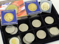 SMALL COLLECTION OF COMMEMORATIVE COINS including 2006 £5 crown, uncirculated, 2006 Jersey £5 crown,