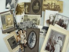 INTERESTING COLLECTION OF VINTAGE POSTCARDS, PHOTOGRAPHS & CIGARETTE CARDS comprising Welsh