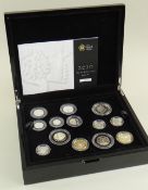 ROYAL MINT 2010 UK SILVER PROOF COIN SET, cased with Certificate of Authenticity, No. 0849 (13 coins