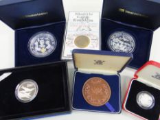 ASSORTED SILVER MILITARY COMMEMORATIVE COINS & MEDALS comprising The 65th Anniversary of the D-Day