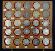ASSORTED COLLECTABLE WORLD COINS comprising 1933 Republic of Cuba 1 peso, 1853-1953 Republic of Cuba