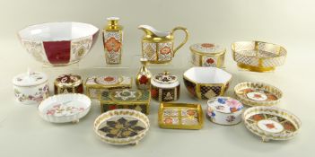 COLLECTION OF MODERN CAVERSWALL & ABBEYDALE BONE CHINA, including bowls, boxes, vase, coasters, jug,