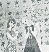 GERDA ROPER pencil on paper Entitled 'Idolatry' 51cm x 41cm framed