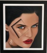 ANDY SHORT oil on canvas Entitled 'Harlequin' 63cm x 73cm framed in black